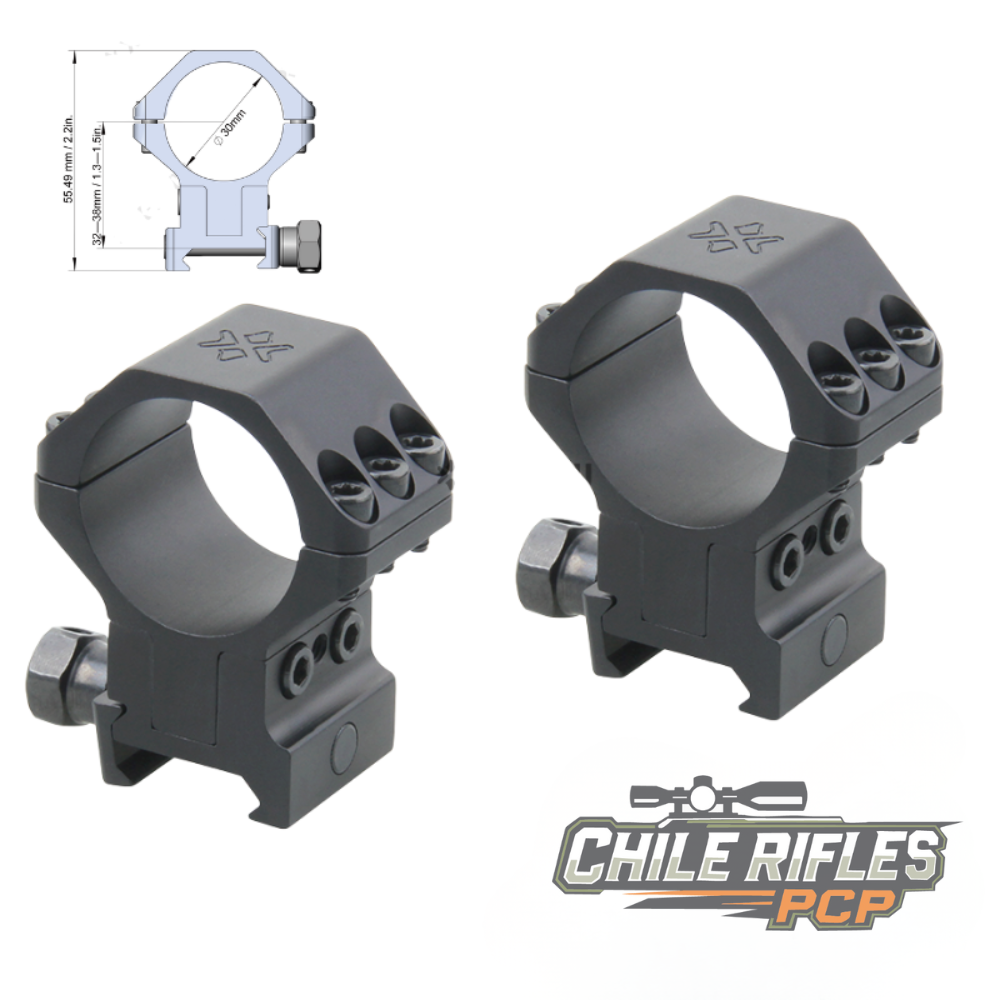 Monturas ajustable con inclinación para mira tescopica tubo de 30mm riel picatinny