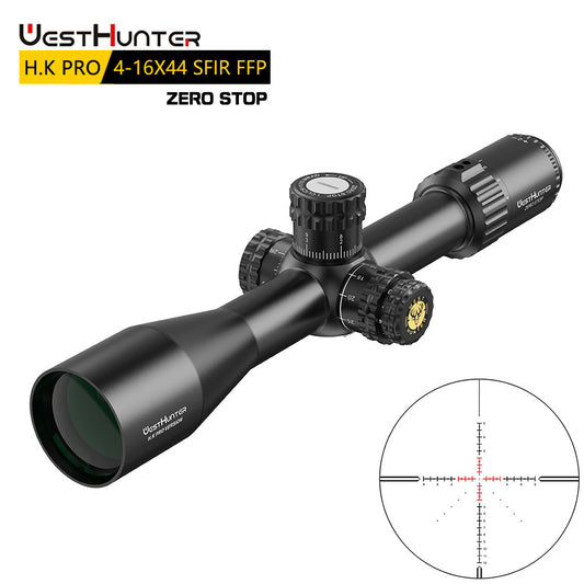 Mira telescópica WestHunter H.K PRO 4-16X44 SFIR FFP Zero Stop
