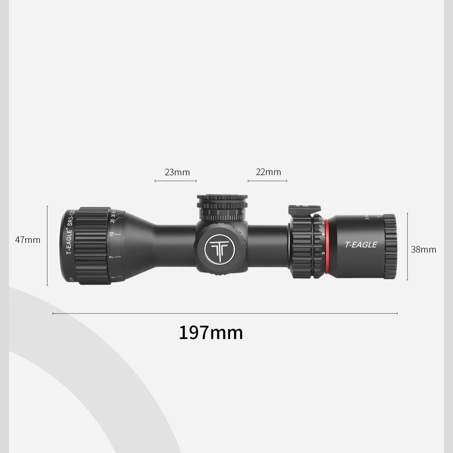 Mira Telescópica T-EAGLE SR 3-12x32 AO FFP Compacta Chile
